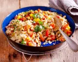 Bunter Quinoa-Salat mit Bohnen, Paprika und Tomaten, eine köstliche Idee für Quinoa Rezepte.